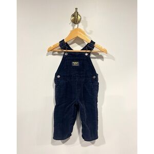 OshKosh B'gosh Navy Plaid Corduroy Overalls